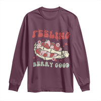 Strawberry Festival Long Sleeve Shirt Feeling Berry Good Fruit Lover Skeleton Hand