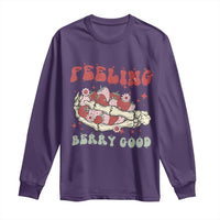 Strawberry Festival Long Sleeve Shirt Feeling Berry Good Fruit Lover Skeleton Hand