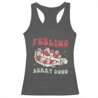 Strawberry Festival Racerback Tank Top Feeling Berry Good Fruit Lover Skeleton Hand