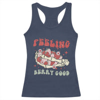 Strawberry Festival Racerback Tank Top Feeling Berry Good Fruit Lover Skeleton Hand
