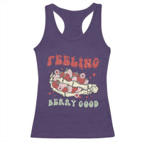 Strawberry Festival Racerback Tank Top Feeling Berry Good Fruit Lover Skeleton Hand
