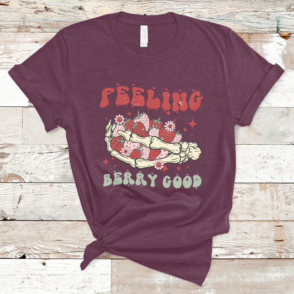 Feeling Berry Good Cute Strawberry Festival Fruit Lover T-shirt, Strawberry Shirt, Spring Season Shirt T-Shirt - Wonder Print Shop