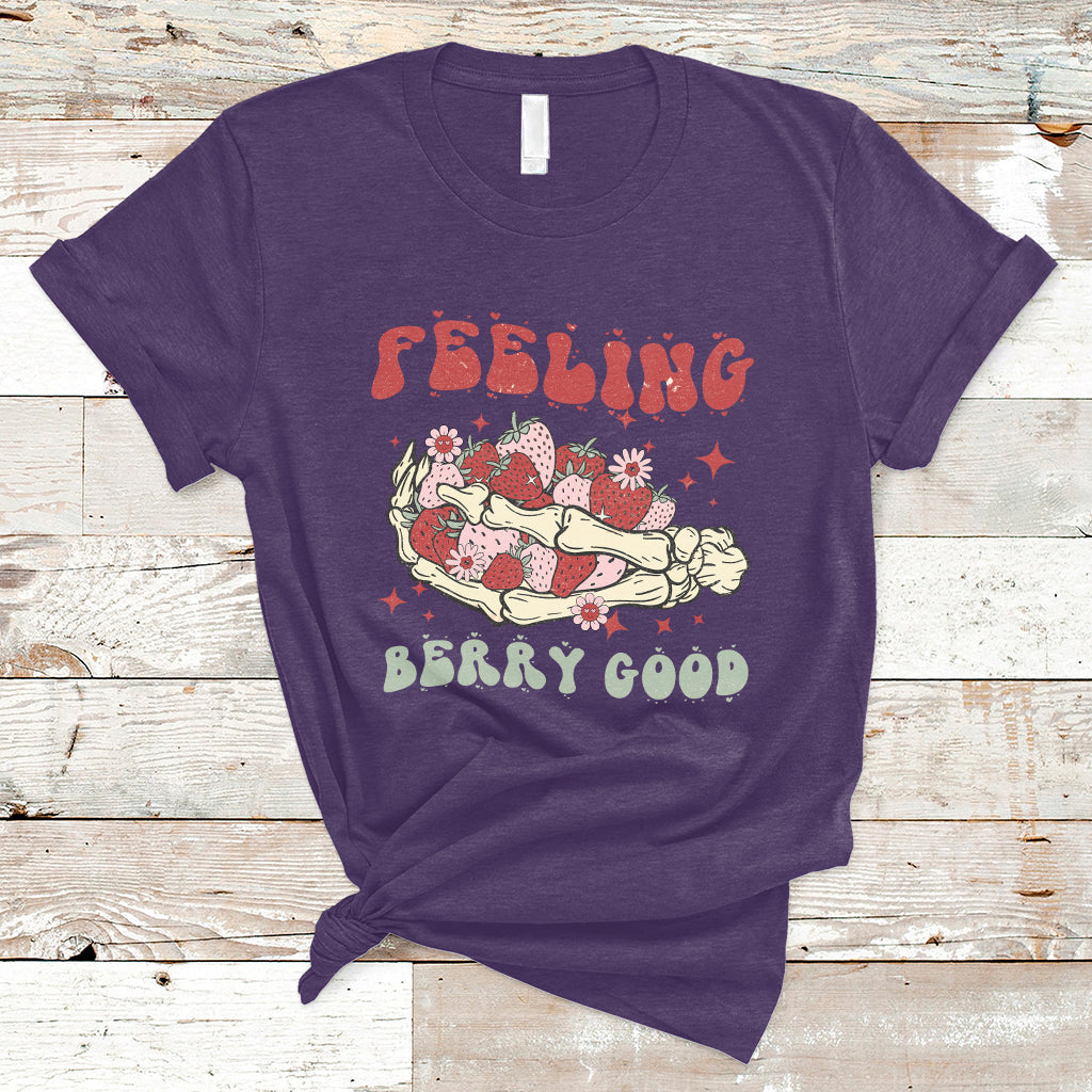 Feeling Berry Good Cute Strawberry Festival Fruit Lover T-shirt, Strawberry Shirt, Spring Season Shirt T-Shirt - Wonder Print Shop
