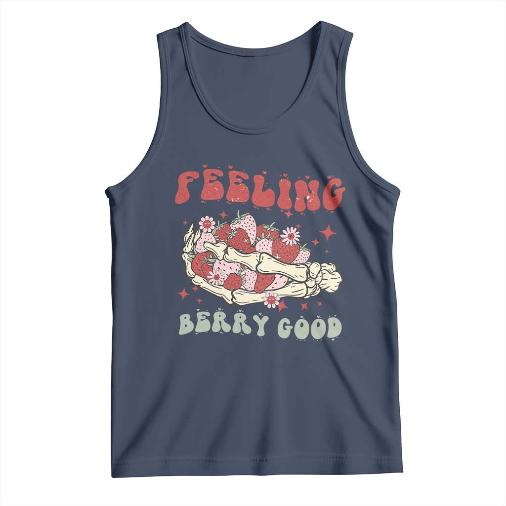Strawberry Festival Tank Top Feeling Berry Good Fruit Lover Skeleton Hand