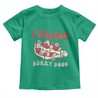 Strawberry Festival Toddler T Shirt Feeling Berry Good Fruit Lover Skeleton Hand