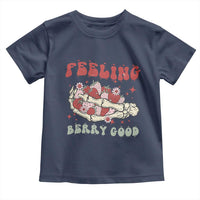 Strawberry Festival Toddler T Shirt Feeling Berry Good Fruit Lover Skeleton Hand