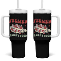 Strawberry Festival Tumbler With Handle Feeling Berry Good Fruit Lover Skeleton Hand