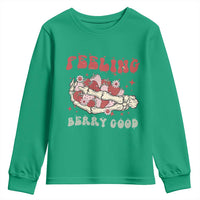 Strawberry Festival Youth Sweatshirt Feeling Berry Good Fruit Lover Skeleton Hand