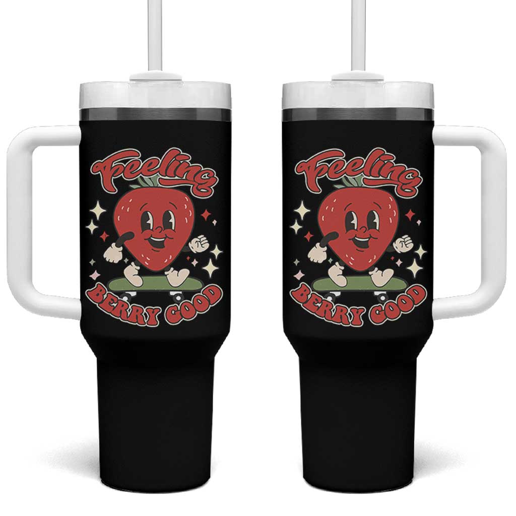 Strawberry Festival Tumbler With Handle Cute Feeling Berry Good Fruit Lover