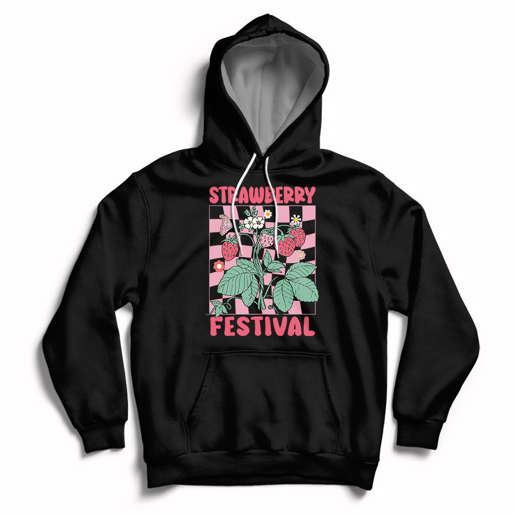 Strawberry Festival Fruit Lover Botanical Fruit Strawberry Lovers Hoodie, Strawberry Shirt, Spring Season Shirt Hoodie - Wonder Print Shop