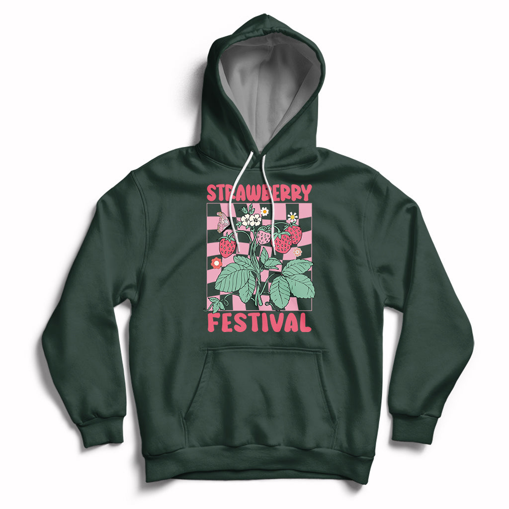 Strawberry Festival Fruit Lover Botanical Fruit Strawberry Lovers Hoodie, Strawberry Shirt, Spring Season Shirt Hoodie - Wonder Print Shop