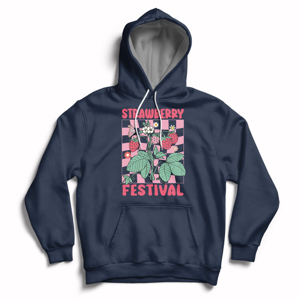 Strawberry Festival Fruit Lover Botanical Fruit Strawberry Lovers Hoodie, Strawberry Shirt, Spring Season Shirt Hoodie - Wonder Print Shop