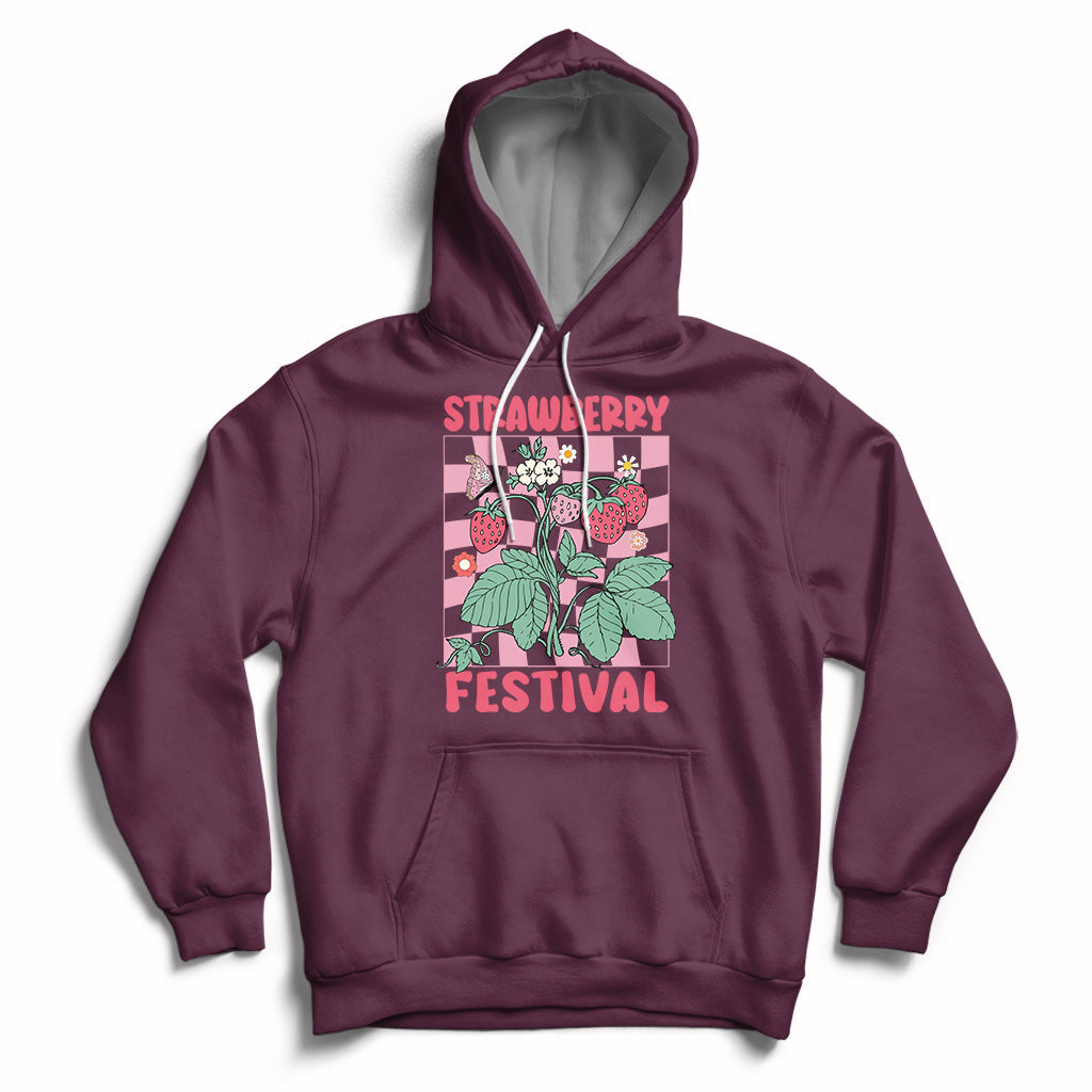 Strawberry Festival Fruit Lover Botanical Fruit Strawberry Lovers Hoodie, Strawberry Shirt, Spring Season Shirt Hoodie - Wonder Print Shop