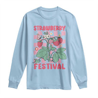Strawberry Festival Long Sleeve Shirt Fruit Lover Botanical Retro Groovy