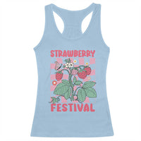 Strawberry Festival Racerback Tank Top Fruit Lover Botanical Retro Groovy