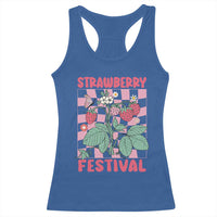 Strawberry Festival Racerback Tank Top Fruit Lover Botanical Retro Groovy