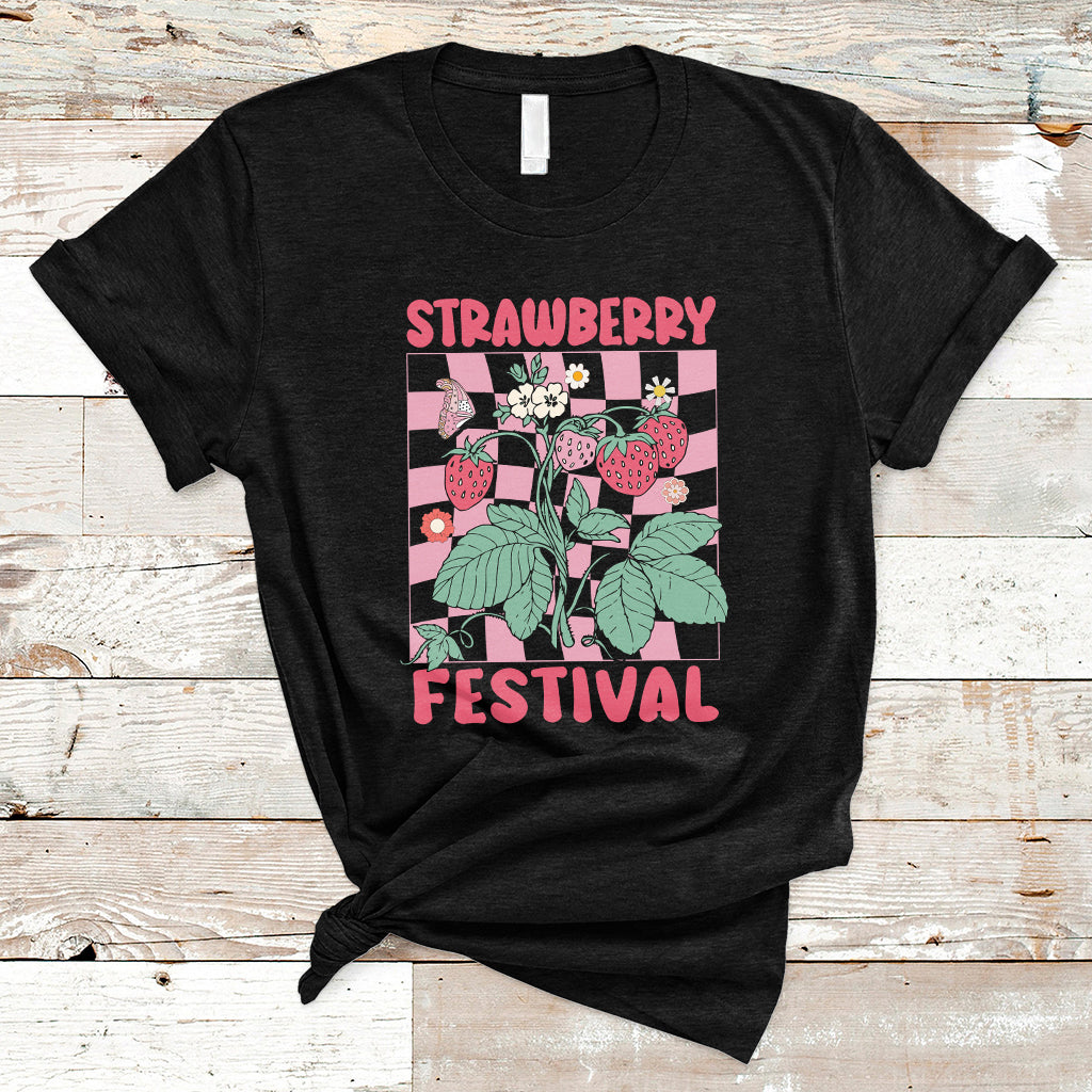 Strawberry Festival Fruit Lover Botanical Fruit Strawberry Lovers T-shirt, Strawberry Shirt, Spring Season Shirt T-Shirt - Wonder Print Shop