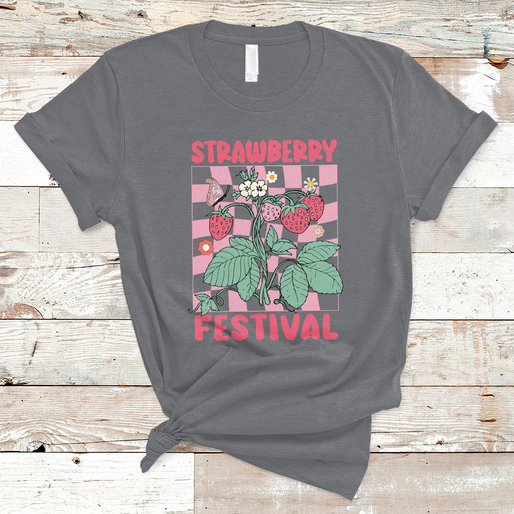 Strawberry Festival Fruit Lover Botanical Fruit Strawberry Lovers T-shirt, Strawberry Shirt, Spring Season Shirt T-Shirt - Wonder Print Shop