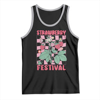 Strawberry Festival Tank Top Fruit Lover Botanical Retro Groovy