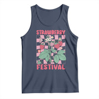 Strawberry Festival Tank Top Fruit Lover Botanical Retro Groovy