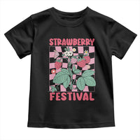 Strawberry Festival Toddler T Shirt Fruit Lover Botanical Retro Groovy