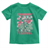 Strawberry Festival Toddler T Shirt Fruit Lover Botanical Retro Groovy