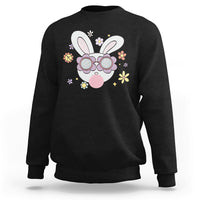 Retro Cute Easter Bunny Head Glasses Bubblegum Easter Day Sweatshirt - Wonder Print Shop