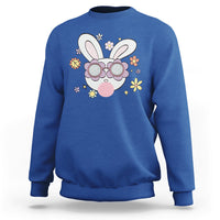 Retro Cute Easter Bunny Head Glasses Bubblegum Easter Day Sweatshirt - Wonder Print Shop
