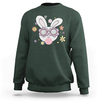 Retro Cute Easter Bunny Head Glasses Bubblegum Easter Day Sweatshirt - Wonder Print Shop