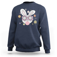 Retro Cute Easter Bunny Head Glasses Bubblegum Easter Day Sweatshirt - Wonder Print Shop