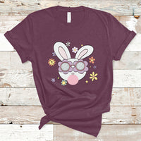 Retro Cute Easter Bunny Head Glasses Bubblegum Easter Day T-Shirt - Wonder Print Shop