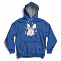 Cute Easter Bunny Head Glasses Bubblegum Flower Easter Day Hoodie - Wonder Print Shop