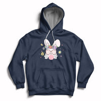 Cute Easter Bunny Head Glasses Bubblegum Flower Easter Day Hoodie - Wonder Print Shop