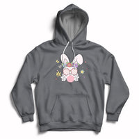 Cute Easter Bunny Head Glasses Bubblegum Flower Easter Day Hoodie - Wonder Print Shop