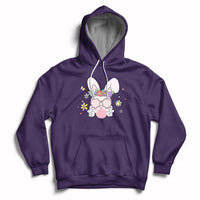 Cute Easter Bunny Head Glasses Bubblegum Flower Easter Day Hoodie - Wonder Print Shop
