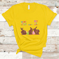 My Butt Hurts What Where Easter Chocolate Bunny Funny Easter T-Shirt - Wonder Print Shop