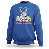 I Paused My Game To Egg Hunt Funny Easter Gamer Boys Kids Sweatshirt - Wonder Print Shop