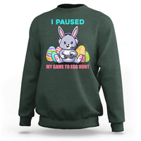 I Paused My Game To Egg Hunt Funny Easter Gamer Boys Kids Sweatshirt - Wonder Print Shop