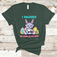 I Paused My Game To Egg Hunt Funny Easter Gamer Boys Kids T-Shirt - Wonder Print Shop