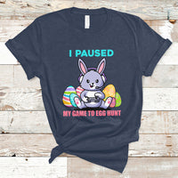 I Paused My Game To Egg Hunt Funny Easter Gamer Boys Kids T-Shirt - Wonder Print Shop