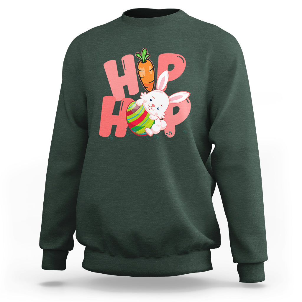 Hip Hop Bunny Funny Easter Cute Easter Bunny Sweatshirt - Wonder Print Shop