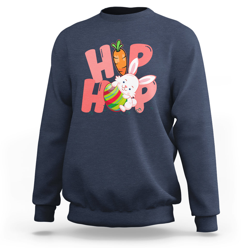 Hip Hop Bunny Funny Easter Cute Easter Bunny Sweatshirt - Wonder Print Shop
