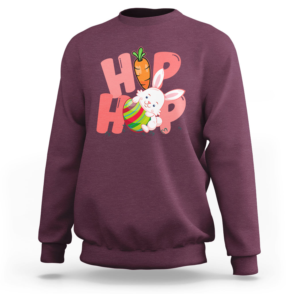 Hip Hop Bunny Funny Easter Cute Easter Bunny Sweatshirt - Wonder Print Shop