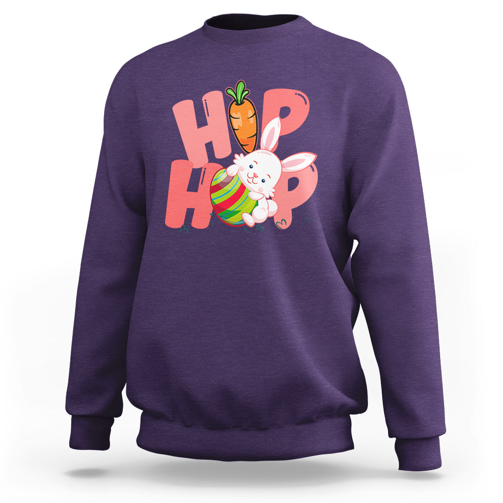 Hip Hop Bunny Funny Easter Cute Easter Bunny Sweatshirt - Wonder Print Shop