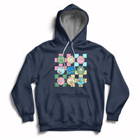 Retro Happy Easter Cute Easter Bunny Easter Eggs Hunting Hoodie - Wonder Print Shop