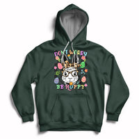 Don't Worry Be Hoppy Rabbit Cute Easter Bunny Head Retro Hoodie - Wonder Print Shop
