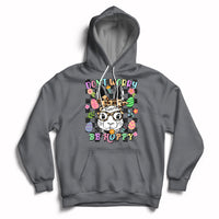 Don't Worry Be Hoppy Rabbit Cute Easter Bunny Head Retro Hoodie - Wonder Print Shop