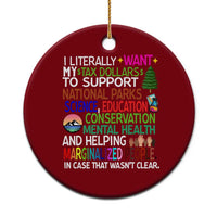 I Literally Want My Tax Dollars To Support National Park Ceramic Ornament - Wonder Print Shop