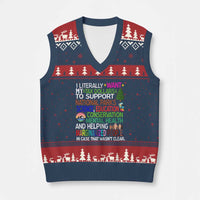 I Literally Want My Tax Dollars To Support National Park V-Neck Knit Sweater Vest - Wonder Print Shop