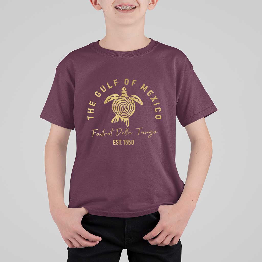 Gulf Of Mexico Turtle T Shirt For Kid Foxtrots Deltas Tangos